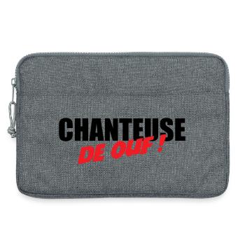 Verrückter Sänger! – Verrücktes Talent, Stimme, Bühne, Energie - Laptoptasche 13" - Grau meliert - Vorne
