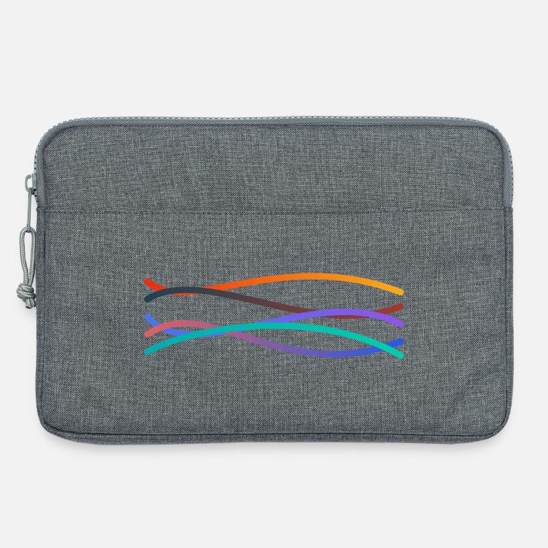 Bunte Wellengänge - Laptoptasche 13" - Grau meliert