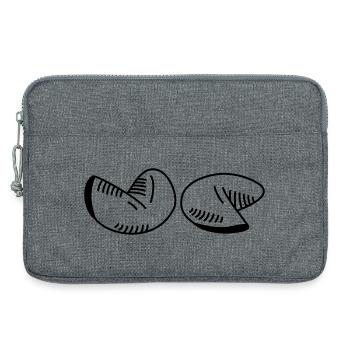 Motif de biscuit chinois – sagesse et humour unis ! - Sacoche pour ordinateur portable 13 pouces - gris chiné - Devant