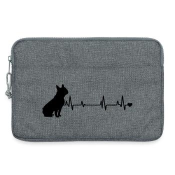 Hund - Laptoptasche 13" - Grau meliert - Vorne