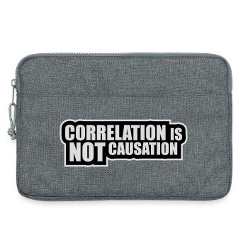 Correlation Is Not Causation Nerd Science - Laptop bag 13" - heather grey - Front