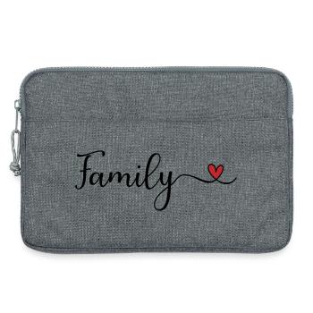 Family Heart - Laptop bag 13" - heather grey - Front