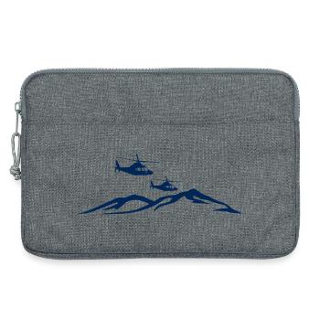 Pilote de montagne en hélicoptère - Sacoche pour ordinateur portable 13 pouces - gris chiné - Devant