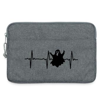 Halloween Heartbeat Ghost Halloween Ghost - Laptoptasche 13" - Grau meliert - Vorne