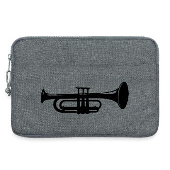Trompete - Laptoptasche 13" - Grau meliert - Vorne