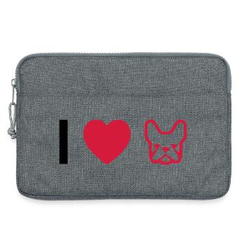 French Bulldog - Laptoptasche 13" - Grau meliert - Vorne