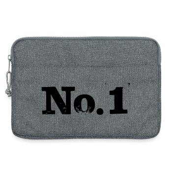 No. 1 - Numéro 1 - Sacoche pour ordinateur portable 13 pouces - gris chiné - Devant