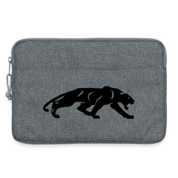 Schwarzer Panther - Laptoptasche 13" - Grau meliert - Vorne