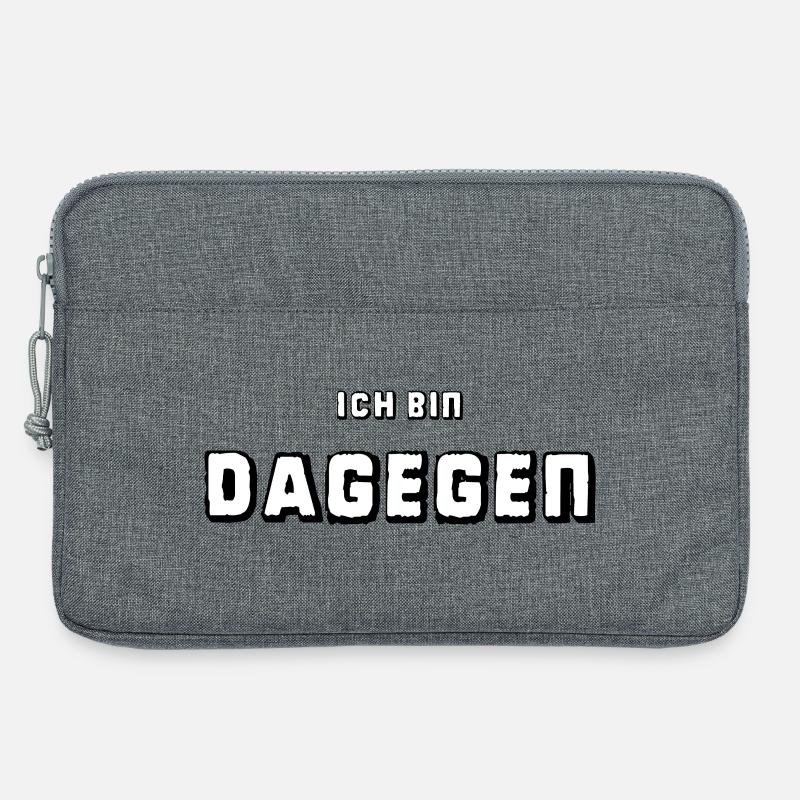 Ich bin dagegen - Universal-Protest - Laptoptasche 13" - Grau meliert