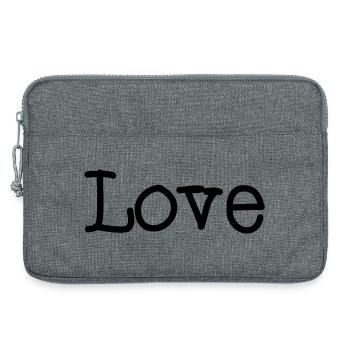 LOVE. COUPLE. JUST MARRIED. Bachelorette party. VALENTINE'S DAY. - Laptop bag 13" - heather grey - Front