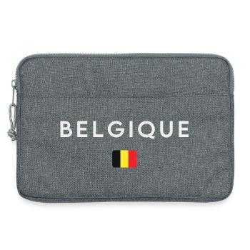 Flag of Belgium, Belgian pride - Laptop bag 13" - heather grey - Front