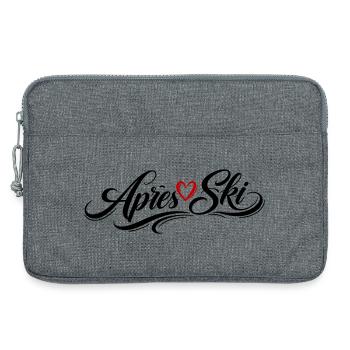 Amour du cœur après ski - Sacoche pour ordinateur portable 13 pouces - gris chiné - Devant