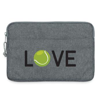 Amateur de tennis - Sacoche pour ordinateur portable 13 pouces - gris chiné - Devant