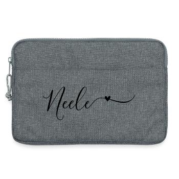 Neele Name Vorname Dekorativ - Laptoptasche 13" - Grau meliert - Vorne