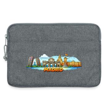 Madrid Skyline Stadt - Laptoptasche 13" - Grau meliert - Vorne