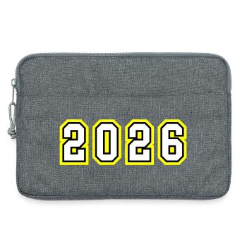 Année 2026 - Sacoche pour ordinateur portable 13 pouces - gris chiné - Devant