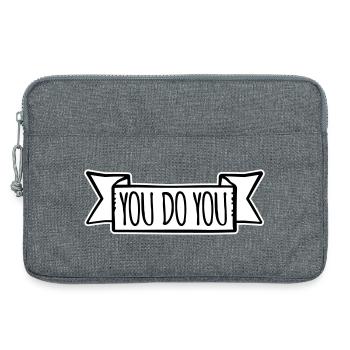 Tu fais ton drôle Confiance en toi Logo de la liberté - Sacoche pour ordinateur portable 13 pouces - gris chiné - Devant