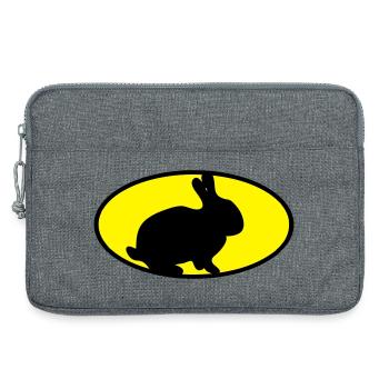 Logo lapin - Sacoche pour ordinateur portable 13 pouces - gris chiné - Devant