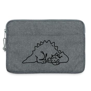 Dinosaurier - Laptop bag 13" - heather grey - Front