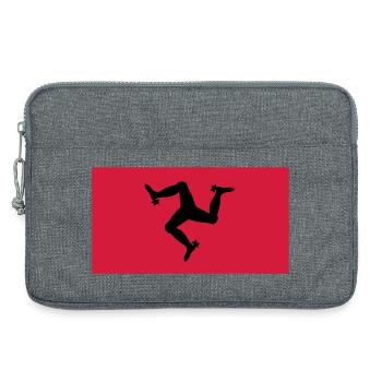 The Manx Triskelion, Emblem of the Isle of Man - Laptop bag 13" - heather grey - Front