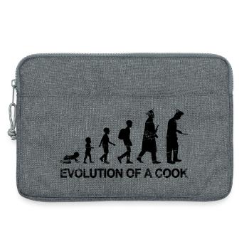 Évolution du chef - Sacoche pour ordinateur portable 13 pouces - gris chiné - Devant