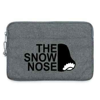 Abstract neon lights in cityscape - Laptop bag 13" - heather grey - Front