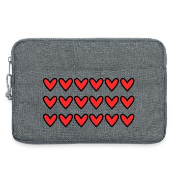 FÊTE DES PÈRES. BONNE FÊTE PAPA. PAPA. BONNE FÊTE. - Sacoche pour ordinateur portable 13 pouces - gris chiné - Devant