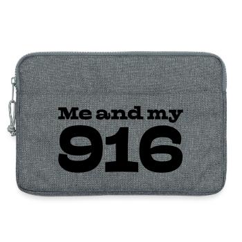 28 Me and my 916 - Laptop bag 13" - heather grey - Front