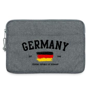 Conception abstraite de la typographie du drapeau allemand - Sacoche pour ordinateur portable 13 pouces - gris chiné - Devant