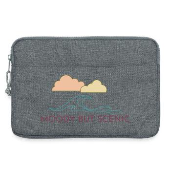 Moody Stormy Waves Nature Design - Laptop bag 13" - heather grey - Front