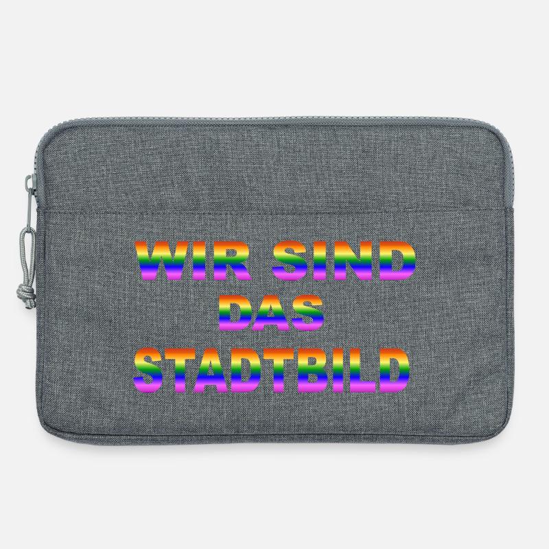 Wir sind das Stadtbild - Laptoptasche 13" - Grau meliert