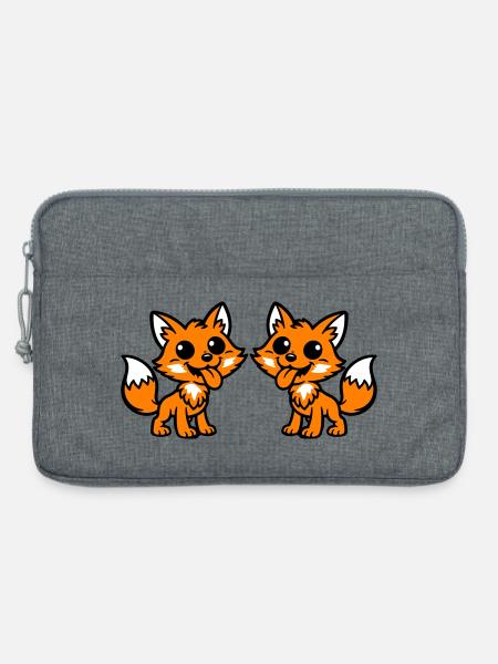 Fuchs Paar - Laptoptasche 13" - Grau meliert
