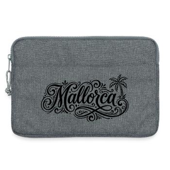 Mallorca Schrift Palmen - Laptoptasche 13" - Grau meliert - Vorne