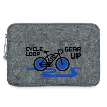 Motivational Gear Up Bicycle Loop - Laptop bag 13" - heather grey - Front