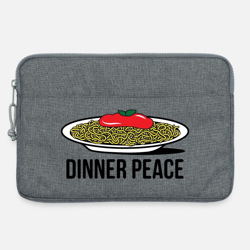 Pop Art Spaghetti mit Tomatensauce - Laptoptasche 13" - Grau meliert