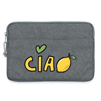 Ciao Zitrone Bella Italia Sizilian Dolce Vita - Laptoptasche 13" - Grau meliert - Vorne