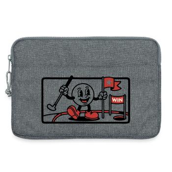 Minigolf Retro Cartoon Golfball JGA Team - Laptoptasche 13" - Grau meliert - Vorne