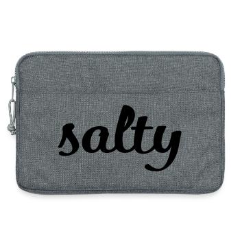 Salty Minimalist Spruch T-Shirt - Laptoptasche 13" - Grau meliert - Vorne