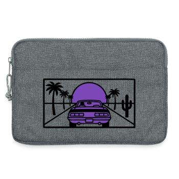 Night Driving Highway Graphic - Laptop bag 13" - heather grey - Front