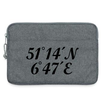 Düsseldorf Düsseldorfer Koordinaten - Laptoptasche 13" - Grau meliert - Vorne