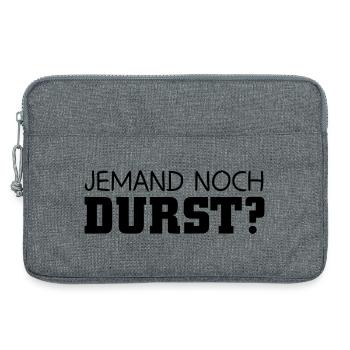 Jemand noch Durst - Laptoptasche 13" - Grau meliert - Vorne