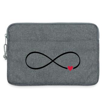 infini coeur - Sacoche pour ordinateur portable 13 pouces - gris chiné - Devant