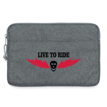 biker - Laptop bag 13" - heather grey - Front