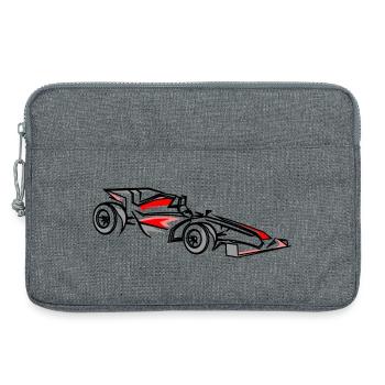 Illustration de voitures de course Conception du sport automobile - Sacoche pour ordinateur portable 13 pouces - gris chiné - Devant
