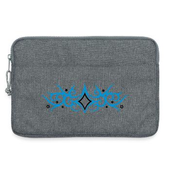 Tribal Tattoo ornament with stars. - Laptop bag 13" - heather grey - Front