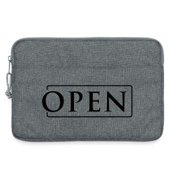 OPEN in Rahmen - Laptoptasche 13" - Grau meliert - Vorne