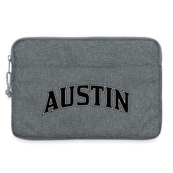 AUSTIN Arc Schriftzug Print - Laptoptasche 13" - Grau meliert - Vorne