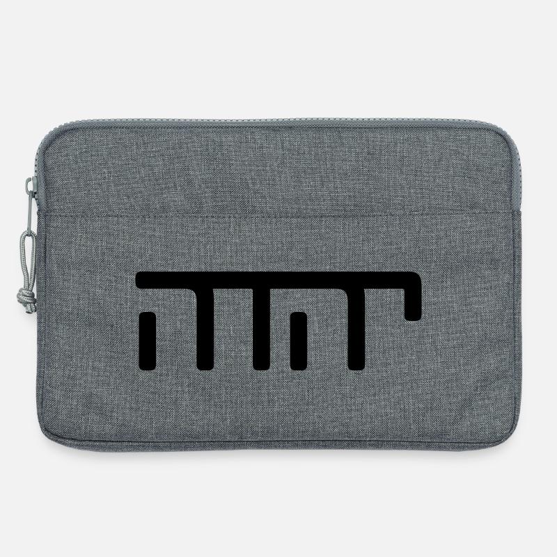 JHWH Strang schwarz - Laptoptasche 13" - Grau meliert