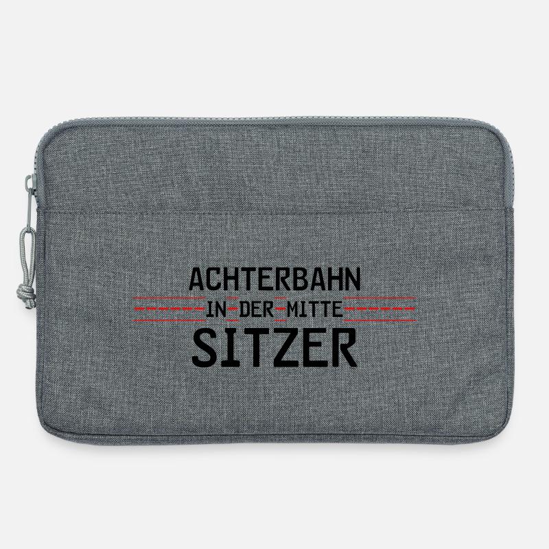 Achterbahnindermittesitzer - Laptoptasche 13" - Grau meliert
