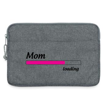 Mama lädt... Bitte warten - Werdende Mutter - Laptoptasche 13" - Grau meliert - Vorne